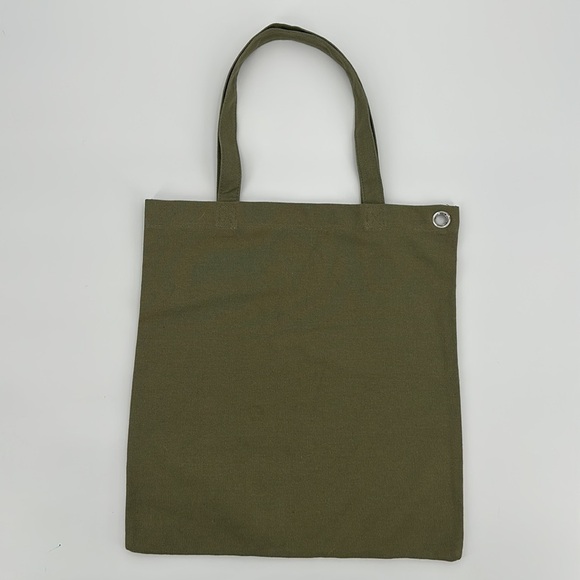 Kevin.Murphy Army Green Canvas Tote Bag Shopper - Picture 3 of 7